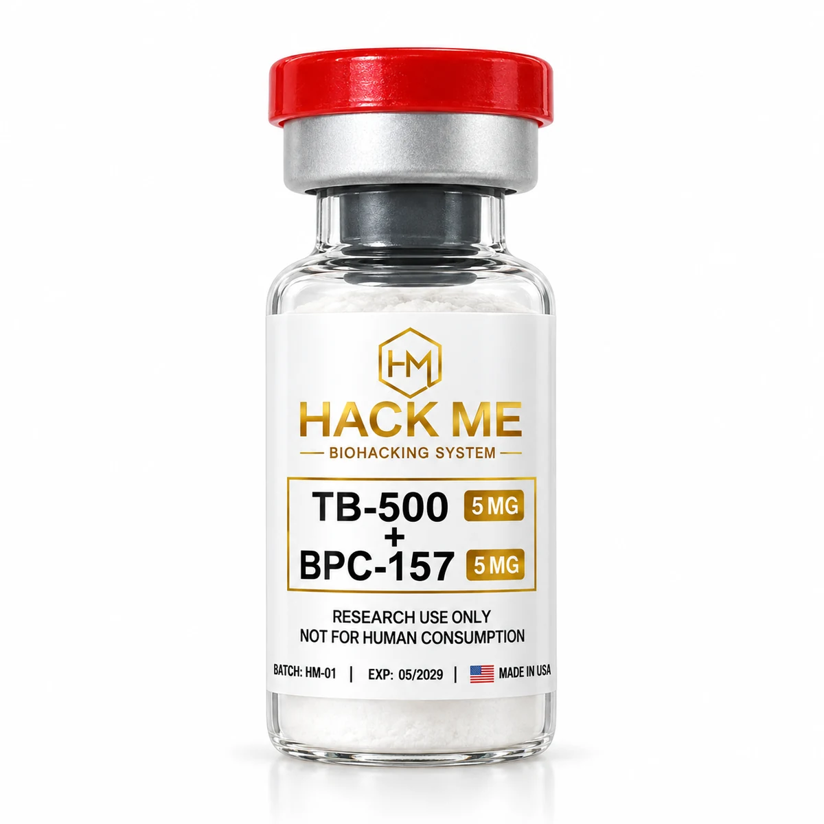 Флакон TB-500 + BPC-157 5 мг + 5 мг HACK ME